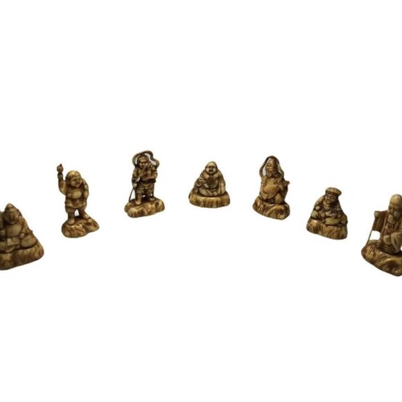 JAPANESE SEVEN LUCKY GODS 1900-1930 VINTAGE
